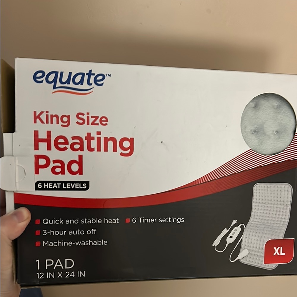 Equate King Size Heating Pad - Gray